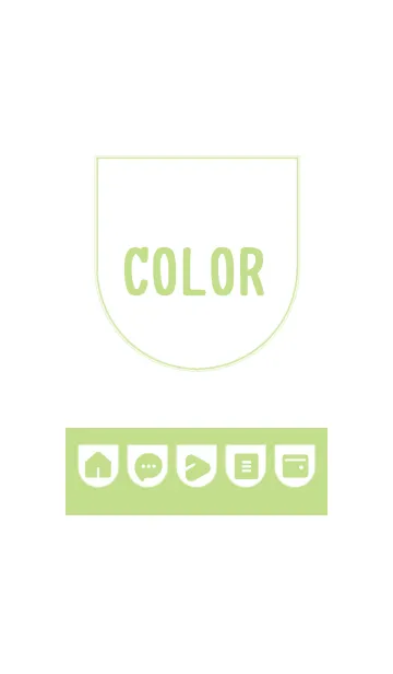 [LINE着せ替え] green color W14の画像1