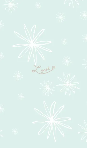 [LINE着せ替え] 白い線の花14の画像1