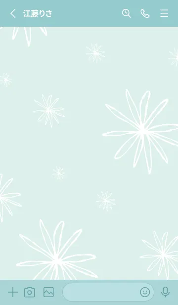 [LINE着せ替え] 白い線の花14の画像2