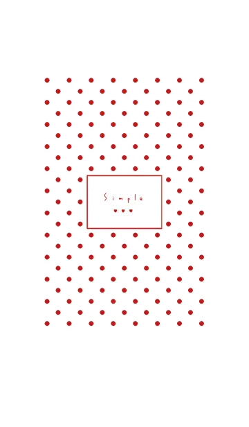 [LINE着せ替え] シンプル水玉。赤と白の画像1