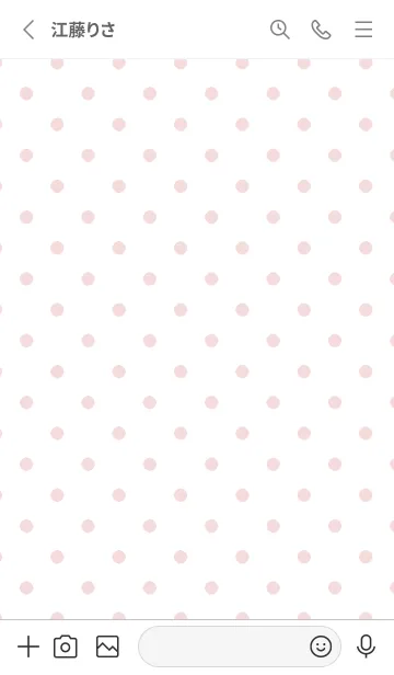 [LINE着せ替え] シンプル水玉。赤と白の画像2