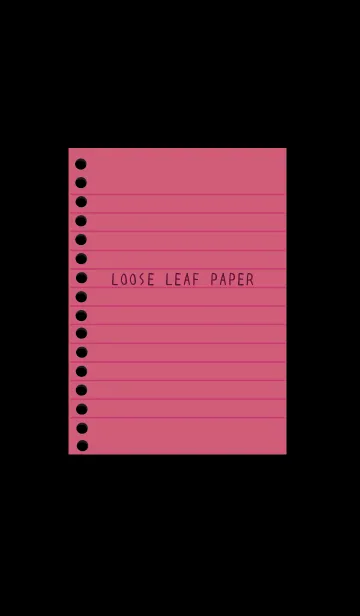 [LINE着せ替え] カラールーズリーフ/レッド/ブラックの画像1