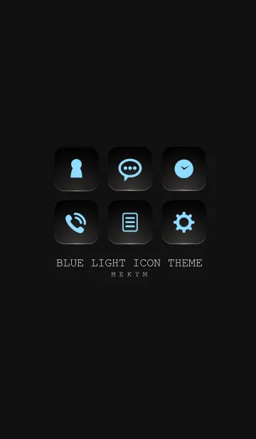 BLUE LIGHT ICON THEME-SWITCH 5の着せ替えメイン画像