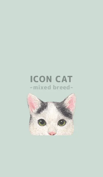 [LINE着せ替え] ICON CAT - ミックス - PASTEL GR/08の画像1