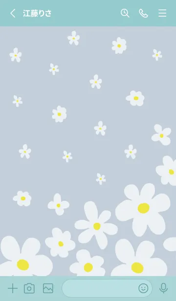 [LINE着せ替え] 白い花 可憐9の画像2