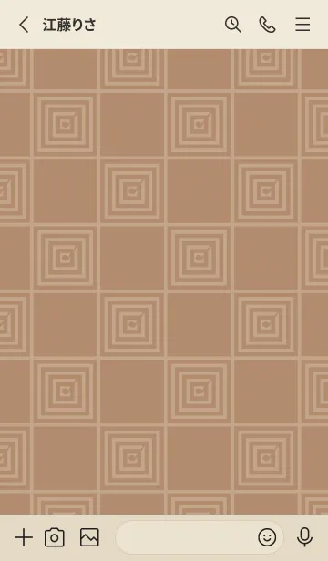 [LINE着せ替え] 和音 市松模様と音符 柴染の画像2