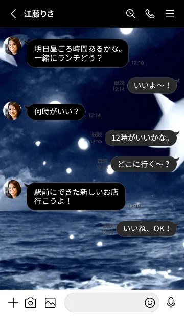 [LINE着せ替え] 夜の月 月の海 #4ica_9。の画像3