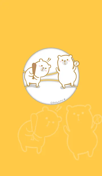 [LINE着せ替え] Here Comes Bears J-Lemon Yellowの画像1