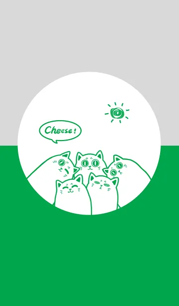 [LINE着せ替え] Meow...Cheese！J-light grey.greenの画像1