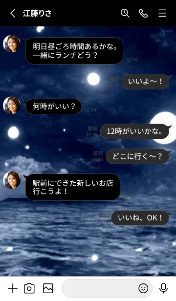 [LINE着せ替え] 夜の月 月の海 #4ica_7。の画像3