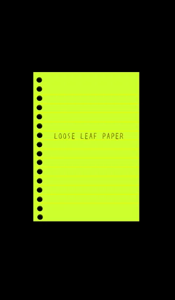 [LINE着せ替え] カラールーズリーフ/イエローグリーン/黒の画像1