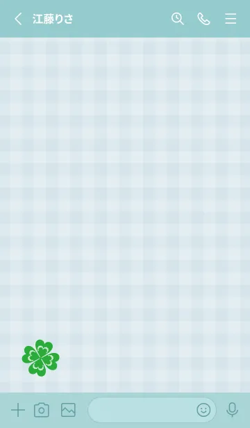 [LINE着せ替え] クローバー ギンガムチェック2の画像2