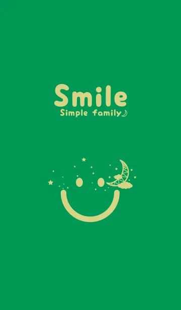 [LINE着せ替え] スマイル＆三日月 マラカイトグリーンの画像1