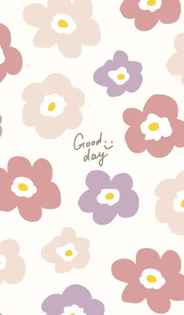 [LINE着せ替え] 北欧風 3色 花13の画像1