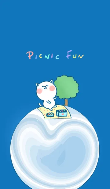 [LINE着せ替え] Picnic Fun J-Blueの画像1