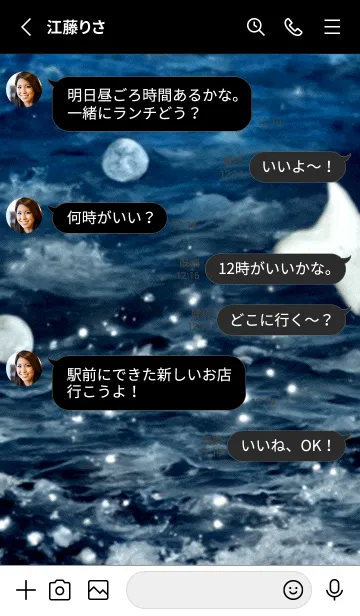 [LINE着せ替え] 夜の月 月の海 #4ica_23。の画像3