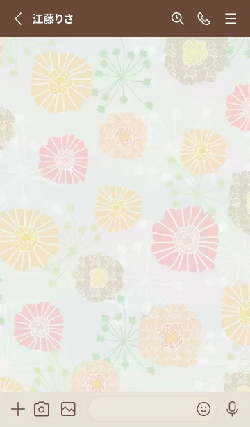 [LINE着せ替え] 北欧風 暖色系お花6の画像2