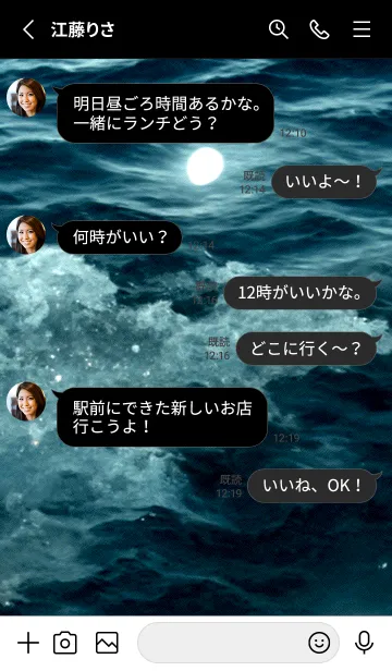 [LINE着せ替え] 夜の月 月の海 #4ja_19。の画像3