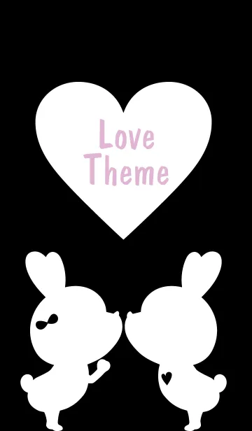 [LINE着せ替え] LOVE THEME Black and White 44の画像1