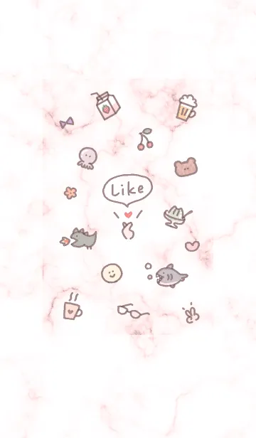 [LINE着せ替え] シンプルアイコン5✿レッド14_1の画像1