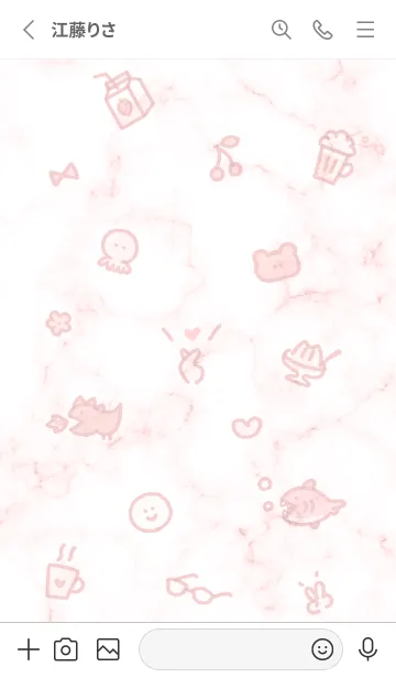 [LINE着せ替え] シンプルアイコン5✿レッド14_1の画像2