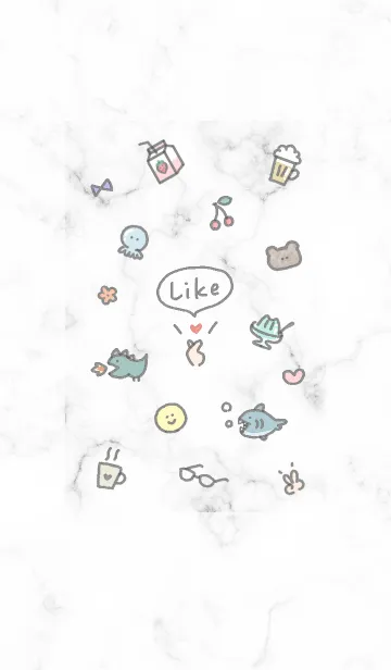 [LINE着せ替え] シンプルアイコン5✿ホワイト01_1の画像1