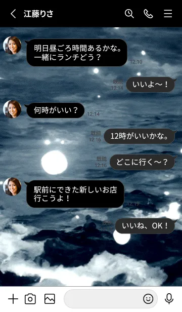 [LINE着せ替え] 夜の月 月の海 #4ja_8。の画像3