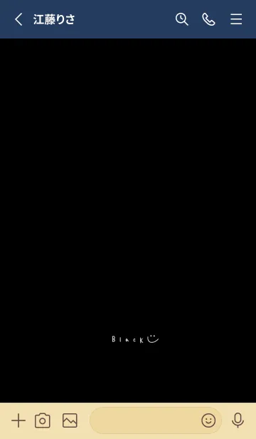 [LINE着せ替え] 黒。シンプル。スマイル。の画像2