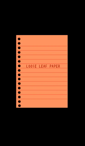 [LINE着せ替え] カラールーズリーフ/オレンジ/ブラックの画像1