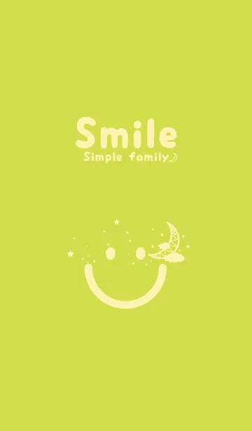 [LINE着せ替え] スマイル＆三日月 レタスグリーンの画像1