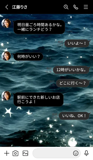 [LINE着せ替え] 夜の月 月の海 #4jb_11。の画像3