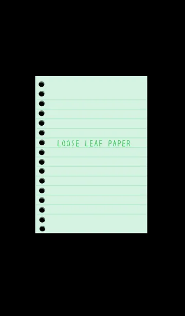 [LINE着せ替え] カラールーズリーフ/ミント/ブラックの画像1