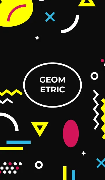 [LINE着せ替え] Geometric BLACK WASHの画像1