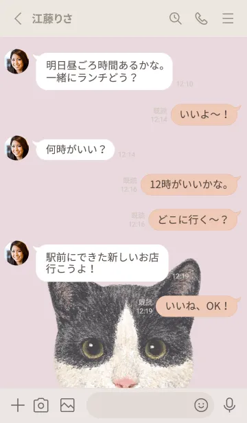 [LINE着せ替え] ICON CAT - ミックス - PASTEL PK/09の画像3