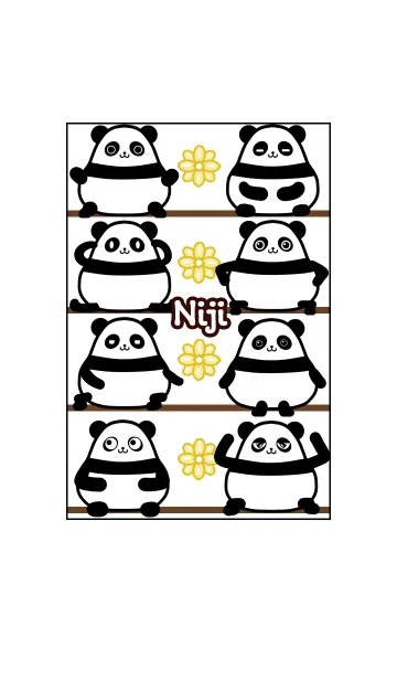 [LINE着せ替え] にじ★まんまるカワイイ♥パンダの画像1