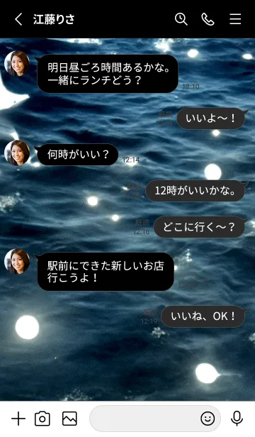 [LINE着せ替え] 夜の月 月の海 #4jb_5。の画像3