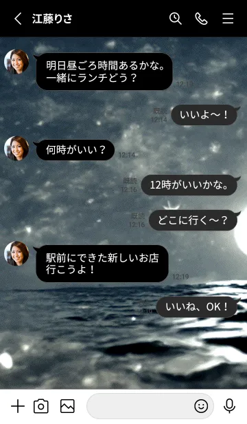 [LINE着せ替え] 夜の月 月の海 #4jb_4。の画像3