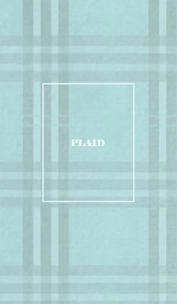 [LINE着せ替え] チェック柄 St 02 - ivory & mint (a)の画像1