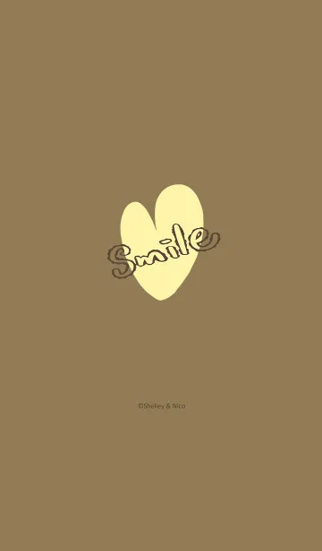 [LINE着せ替え] Smile Love J-Brown. Light yellowの画像1