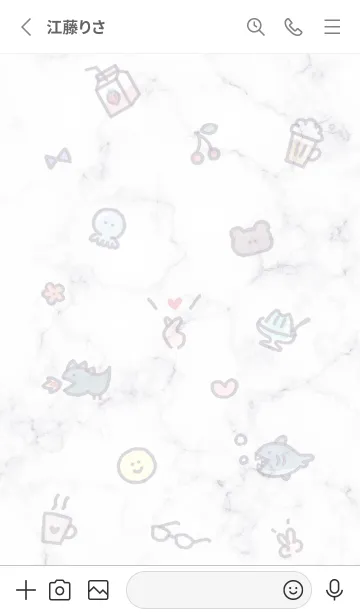 [LINE着せ替え] シンプルアイコン5✿ウィスタリア08_1の画像2