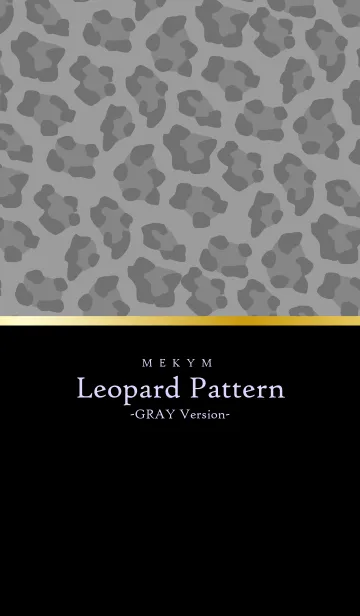 [LINE着せ替え] Leopard Pattern-BLACK GRAY 25の画像1