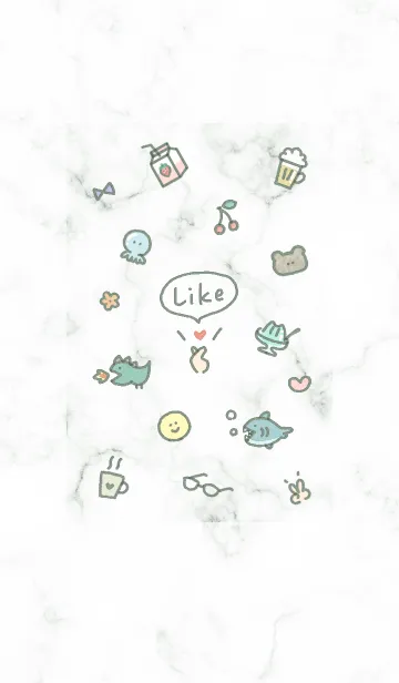 [LINE着せ替え] シンプルアイコン5✿グリーン07_1の画像1