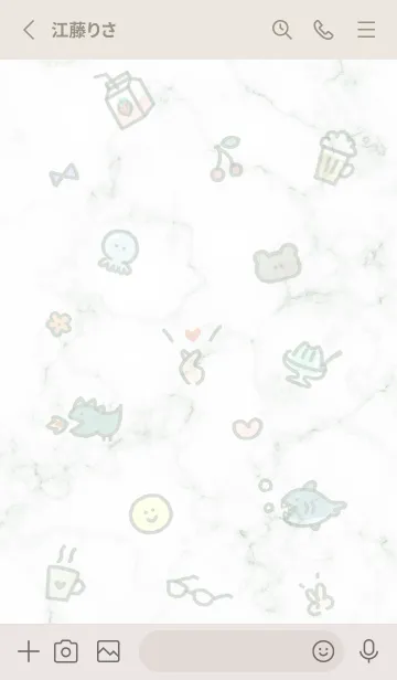 [LINE着せ替え] シンプルアイコン5✿グリーン07_1の画像2