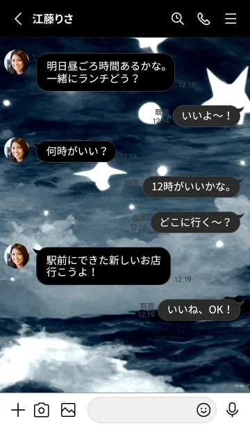 [LINE着せ替え] 夜の月 月の海 #4ja_23。の画像3