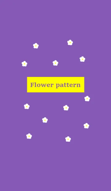 [LINE着せ替え] flower pattern #purple yellowの画像1