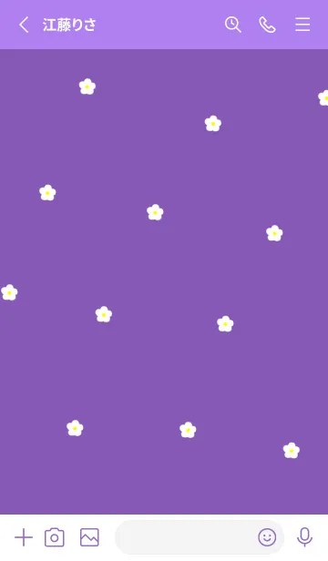 [LINE着せ替え] flower pattern #purple yellowの画像2