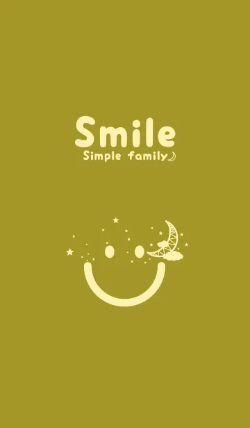 [LINE着せ替え] スマイル＆三日月 ペールマスタードの画像1