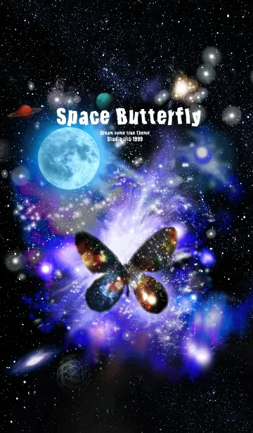 [LINE着せ替え] 蝶と宇宙 Space Butterfly2 運気UP！！の画像1