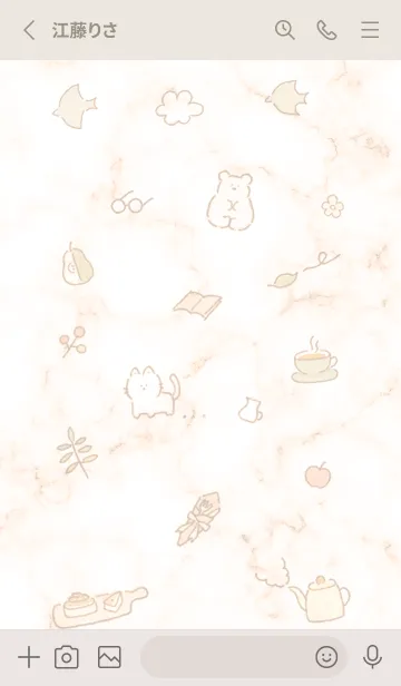 [LINE着せ替え] 北欧風シンプルアイコン✿オレンジ13_1の画像2