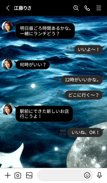 [LINE着せ替え] 夜の月 月の海 #4jb_19。の画像3